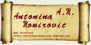 Antonina Momirović vizit kartica